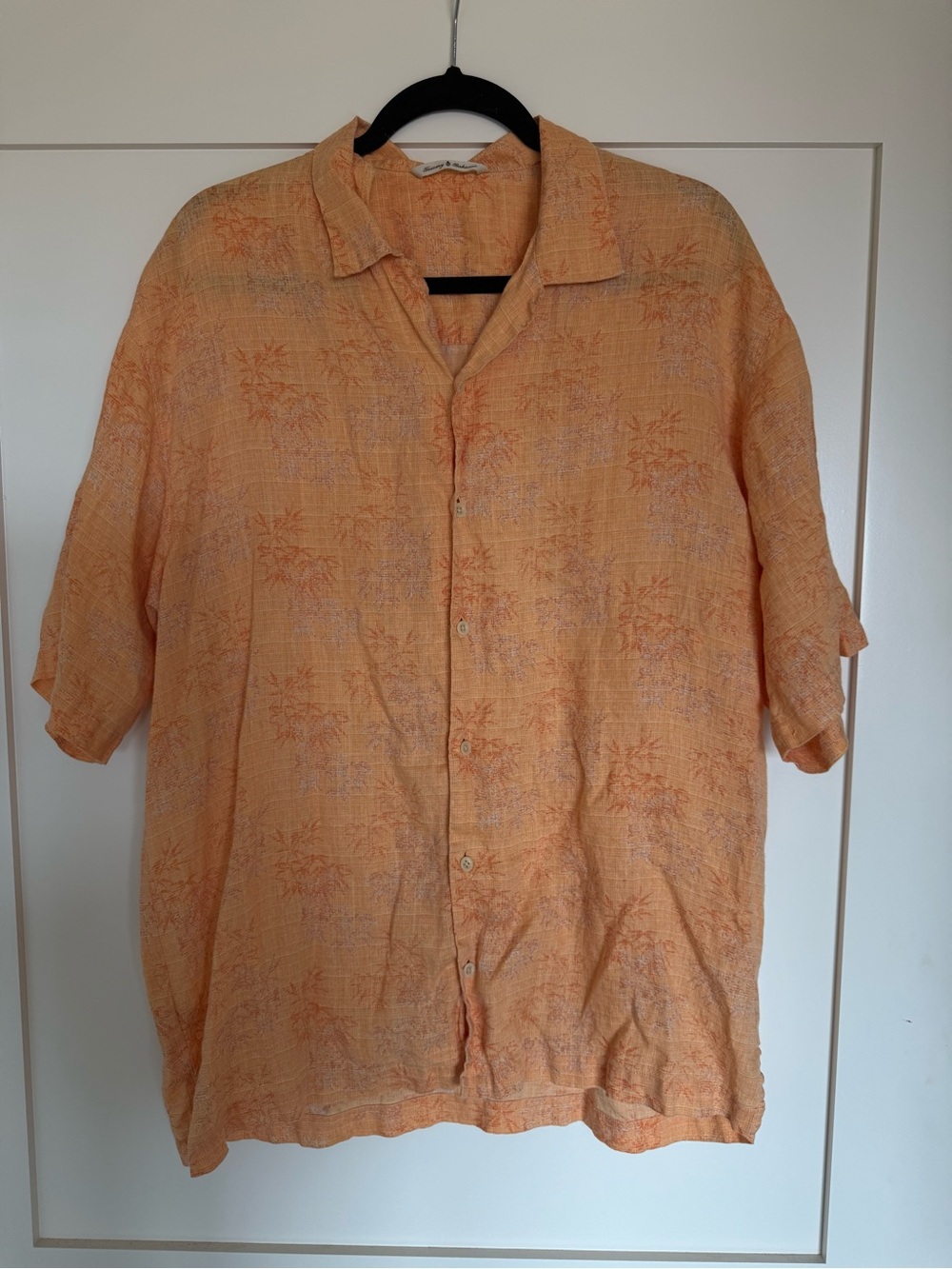 Tommy Bahama Peach‎ and Orange Short Sleeve Button-Up